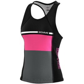 Топ для триатлона Biemme T-AERO LADY, черный/розовый, R10P203L, Вариант УТ-00361861: Размер: M, Цвет: Черный/розовый, изображение  - НаВелосипеде.рф