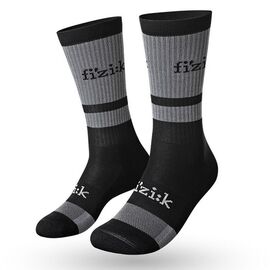 Велоноски FIZI:K, серый/чёрный, FZKSOCKSOF, Вариант УТ-00362155: Размер: L, Цвет: Серый/чёрный, изображение  - НаВелосипеде.рф