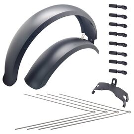 Крылья велосипедные STG, комплект, 26", для fatbike, ширина 120 мм, черный, FD-48-1(26"), изображение  - НаВелосипеде.рф