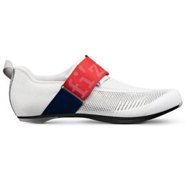 Велотуфли Fizik TRANSIRO HYDRA AEROWEAVE CARBON, триатлон, белый/красный/синий, TRR2PAR1K, Вариант УТ-00364979: Размер: 37, Цвет: Белый/красный/синий, изображение  - НаВелосипеде.рф