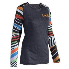 Велоджерси женская Leatt MTB All Mountain 3.0W Jersey, Stripes, 2024, 5024130672, Вариант УТ-00365639: Размер: L, Цвет: Stripes, изображение  - НаВелосипеде.рф