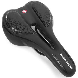 Седло велосипедное Vinca Sport, 270*166 мм, черный, VS 126 gel black, изображение  - НаВелосипеде.рф