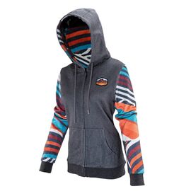 Толстовка женская Leatt Premium Zip Hoodie Women, Stripes, 2024, 5024400501, Вариант УТ-00367895: Размер: S, Цвет: Stripes, изображение  - НаВелосипеде.рф