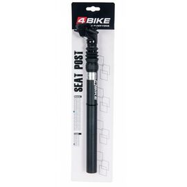 Штырь подседельный 4BIKE SPS-C373, алюминий, оффсет 18 мм, D:27.2, L:350 мм, чёрный, ARV000408, изображение  - НаВелосипеде.рф