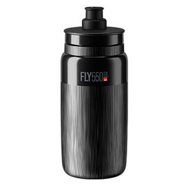 Фляга велосипедная Elite Fly TEX, 550 мл, черная, 1604886, изображение  - НаВелосипеде.рф