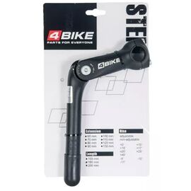 Вынос руля 4BIKE MTS-C331, алюминиевый, L:110мм*180, R:-10°+50°, QUILL DIAMTER:25.4мм, D:25.4мм, черный, ARV000401, изображение  - НаВелосипеде.рф