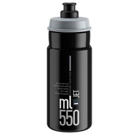 Фляга велосипедная Elite JET BLACK GREY LOGO, 550 мл, 190403, изображение  - НаВелосипеде.рф