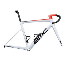 Рама шоссе BMC Teammachine SLR 01 MOD DI V4, 2023, TMSLRMod, Вариант УТ-00368580: Размер: 47, Рост: 150-166 см, Цвет: White/Black/White, изображение  - НаВелосипеде.рф