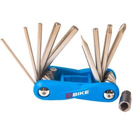 Мультитул складной 4BIKE FH-04 Blu, 10 в 1, CR-V сплав, ARV000416, изображение  - НаВелосипеде.рф