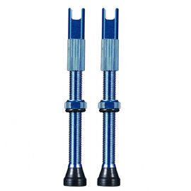 Ниппель Chepark Tubeless Valve, бескамерный, presta, анодированный, пара, 60 мм, синий, Til-60blu60, изображение  - НаВелосипеде.рф
