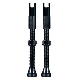 Ниппель Chepark Tubeless Valve, бескамерный, presta, анодированный, пара, 60 мм, черный, TIL-60blk60, изображение  - НаВелосипеде.рф
