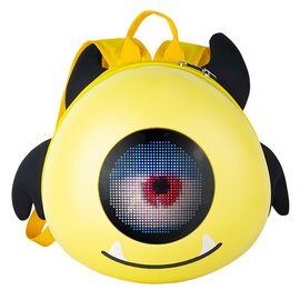 Рюкзак детский LOY-Kid 02 LED Big Eyed, экран 10.2*10.2cm, USB 5V/2A , Bluetooth, желтый, ARV000567, изображение  - НаВелосипеде.рф