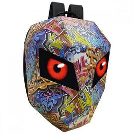 Рюкзак мото LOY-Iron Man LED Knight, пиксели 48*48, 48х31х18 см, USB 5V/2A , Bluetooth, граффити, ARV000558, изображение  - НаВелосипеде.рф