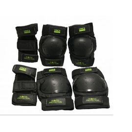 Защита Vinca Sport, детский комплект (наколенник, налокотник, наладонник), черный, VP 32 kids black, Вариант УТ-00232566: Размер: M, изображение  - НаВелосипеде.рф