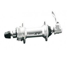 Велосипедная втулка Shimano XT M775,  передняя, 36 отверстий, QR, серебристая, EHBM775AS, изображение  - НаВелосипеде.рф