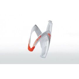 Флягодержатель Elite, Custom Race, fiberglass, белый глянец, логотип красный EL0061679, изображение  - НаВелосипеде.рф