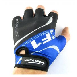 Велоперчатки Vinca sport, VG 924 blue , Вариант УТ-00001460: Размер: L, изображение  - НаВелосипеде.рф