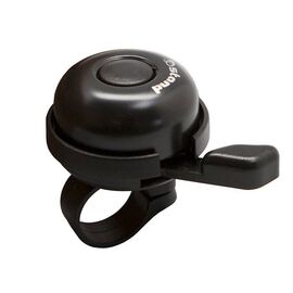 Звонок велосипедный TBS, диаметр 22.2мм, алюминиевый купол, пластиковая база, чёрный, CD-603, изображение  - НаВелосипеде.рф