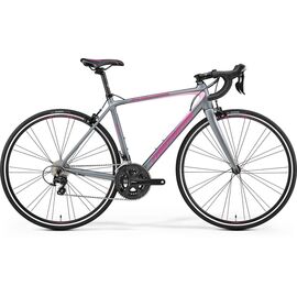 Шоссейный велосипед Merida Scultura 400-Juliet 2017, Вариант УТ-00037550: Рама: S-M 52 (Рост: 165 - 170 cm), Цвет: матовый серо-розовый, изображение  - НаВелосипеде.рф