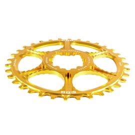 Звезда A2Z Narrow-wide, крепление Direct mount, 34T, алюминий, золотистый, DM-34T-6, изображение  - НаВелосипеде.рф