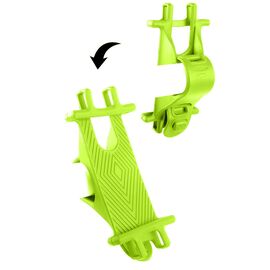 Держатель велосипедный Vinca Sport для мобильного телефона Vinca Sport 4"-6", силиконовый, зеленый, VH 08 green, изображение  - НаВелосипеде.рф