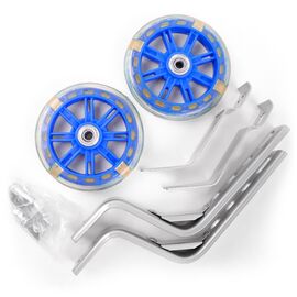 Приставные колеса Vinca Sport, 12"-20", ABEC7, сталь, колеса с подсветкой, HRS 03 blue, изображение  - НаВелосипеде.рф