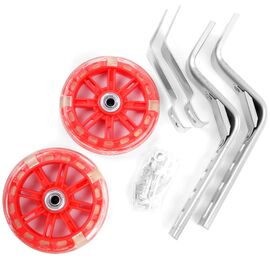 Приставные колеса Vinca Sport, 12"-20", ABEC7, сталь, колеса с подсветкой, HRS 03 red, изображение  - НаВелосипеде.рф