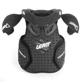 Защита панцирь+ шея подростковый Leatt Fusion Vest Junior 2.0, Black, 2025, 1018010003, изображение  - НаВелосипеде.рф