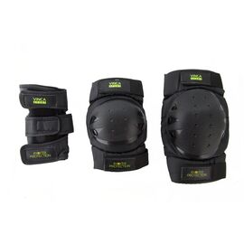 Комплект защиты взрослый (накол., налокот., налад.),черный, размер M, Vinca Sport VP 32 adult black(M), изображение  - НаВелосипеде.рф