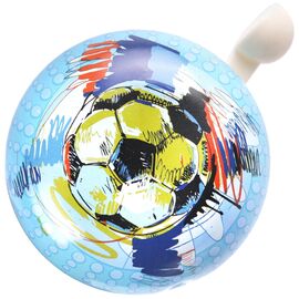 Звонок велосипедный Vinca sport "футбол", детский, алюминий/пластик, голубой, YL 43 football, изображение  - НаВелосипеде.рф