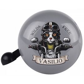 Звонок велосипедный Vinca sport "Vasilio", детский, алюминий/пластик, серый, YL 43 Vasilio, изображение  - НаВелосипеде.рф