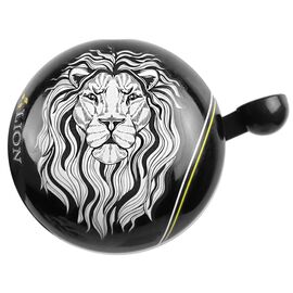 Звонок велосипедный Vinca sport "лев", детский, алюминий/пластик, черный, YL 43 lion, изображение  - НаВелосипеде.рф