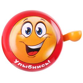 Звонок велосипедный Vinca Sport "улыбнись!", 50 мм, YL 43 smile, изображение  - НаВелосипеде.рф