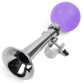 Клаксон металлический Vinca Sport с фиолетовой грушей, HR 277 violet, изображение  - НаВелосипеде.рф