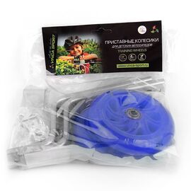 Приставные колеса Vinca Sport, 12"-20", ABEC7, сталь/PU, с подсветкой, голубой, HRS 04 blue, изображение  - НаВелосипеде.рф