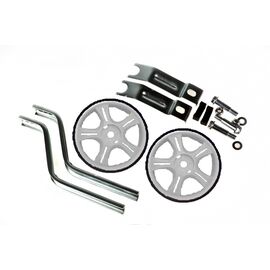 Приставные колеса Vinca Sport, стойки - сталь, на 12"-20", колесо - пластик, белый, HRS 12-16 white, изображение  - НаВелосипеде.рф