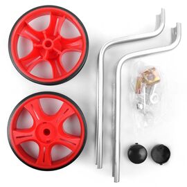 Приставные колеса Vinca Sport, 12"-20", сталь/пластик, красные, HRS 12-20 red, изображение  - НаВелосипеде.рф