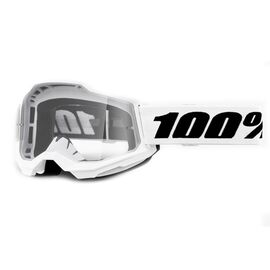 Веломаска 100% Strata 2 White / Clear, 50027-00019, изображение  - НаВелосипеде.рф