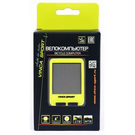 Велокомпьютер Vinca Sport, беспроводной, 12 функций, lime/black, V 1507 lime/black, изображение  - НаВелосипеде.рф