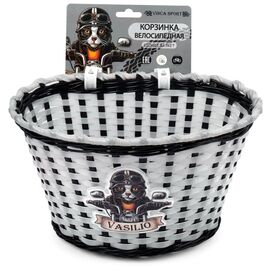 Корзина велосипедная Vinca sport "Василио", детская, на руль, серый, P 04 Vasilio, изображение  - НаВелосипеде.рф