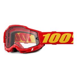 Веломаска 100% Accuri 2 Enduro Moto Red / Clear, 50015-00010, изображение  - НаВелосипеде.рф