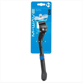 Подножка M-WAVE алюм. 16-20" регул. центр. крепл. с планкой, универс. на блистере, черная, 5-430712, изображение  - НаВелосипеде.рф