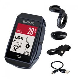 Велокомпьютер SIGMA ROX 11.1 EVO HR Set 150+ функций, с датчиком пульса, GPS, BLUETOOTH (Android, IOS) черный, 4-001032, изображение  - НаВелосипеде.рф