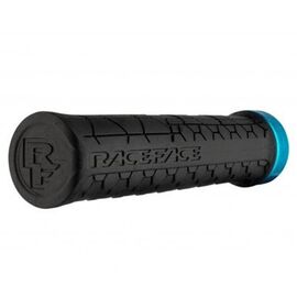 Ручки велосипедные Race Face Getta Grips, 130мм, 33mm, Black/Turquoise, GP20GETTA33BLKTUR, изображение  - НаВелосипеде.рф
