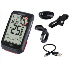 Велокомпьютер SIGMA ROX 4.0 (Black) HR Set 30 функций, с датчиком пульса, GPS, BLUETOOTH (Android, IOS), 4-001062, изображение  - НаВелосипеде.рф