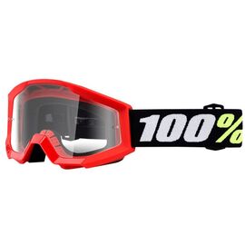 Веломаска детская 100% Strata Mini Red / Clear, 50033-00005, изображение  - НаВелосипеде.рф