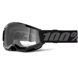 Веломаска подростковая 100% Strata 2 Junior Black / Clear, 50031-00007, изображение  - НаВелосипеде.рф