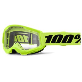 Веломаска подростковая 100% Strata 2 Junior Neon Yellow / Clear, 50031-00010, изображение  - НаВелосипеде.рф
