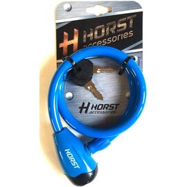 Замок HORST 12х650мм автом. на ключе розовый, 09-100065, изображение  - НаВелосипеде.рф