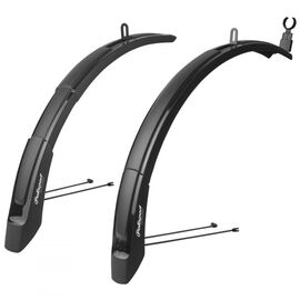 Крылья велосипедные POLISPORT EXPANDER, комплект, 26"-29", с усами, ширина 65 мм, пластик, черные, 8-16100538-1, изображение  - НаВелосипеде.рф